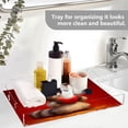 thumbnail image 5 of Acrylic Tray 15.7*11.8*1.9 Inch Transparent Tray Food Tray Tea Cup Tray Serving Trays Cosmetics Storage Kitchen Table Bathroom Sundry Storage Valentine's Day Raccoon, 5 of 7