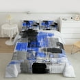 thumbnail image 3 of Manfei Chic Abstract Ombre Bedding Comforter Set, Blue Buffalo Artwork Twin Comforter Sets, Teens Kids Adult Man Reversible Bedding Set, Microfiber Bedroom Decor, 2 Pieces, 3 of 9