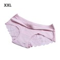 thumbnail image 4 of Sonducket Bragas con borde de encaje para mujer, cintura elástica transpirable, bragas que absorben la humedad para niñas Ropa interior rosado XXL, 4 of 6