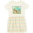 thumbnail image 3 of Inktastic I'm Two Farm Animals Wearing Birthday Party Hats Girls Toddler Dress, 3 of 5