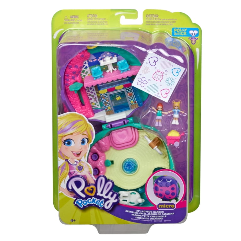 Polly Pocket Pocket World Lil' Ladybug Garden Compact, 2 Micro
