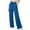 Blue, variant on HAiming Women High Waisted Drawstring Wide Leg Cargo Pants Trendy Casual Solid Color Pants with Pockets