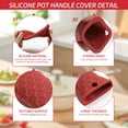 thumbnail image 3 of 6Pcs Red Cast Iron Handle Covers Heat Resistant, Silicone Rubber Mats Heat Pads, Silicone Assist Handle Holder, Hot Skillet Handle Covers Pot Grip, Nonslip Pan Holder Sleeve for Cookware, 3 of 7