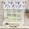 thumbnail image 3 of 2 Pack Valances for Windows, Purple Blue Diamond Window Valances for Living Room/Bedroom/Bathroom, Modern Geometric Middle Century Light Filtering Kitchen Curtain Valance 54"W x18" L, 3 of 9