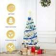 thumbnail image 4 of Artificial Christmas Tree, Xmas Pine Tree with Metal Christmas Tree Stand,Christmas Tree for Indoor and Outdoor Holiday Decoration (1.5ft,White), 4 of 7