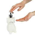 thumbnail image 3 of Isaac Jacobs White Ceramic Cat Liquid Soap Pump/Lotion Dispenser, 3 of 6
