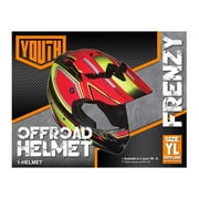 Youth Frenzy MX off-road ATV Helmet DOT Approved Color: Red/Yellow Size: Youth Large