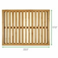 mDesign Bamboo NonSlip Indoor/Outdoor Spa Bath and Shower Mat