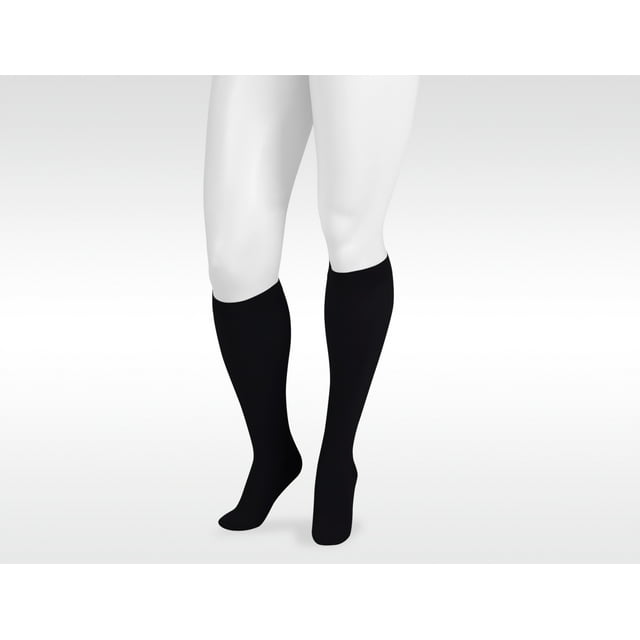Juzo Dynamic 30-40 mmHg, Dynamic, Knee, Max, FF, Short, 3.5cm Silicone, Black