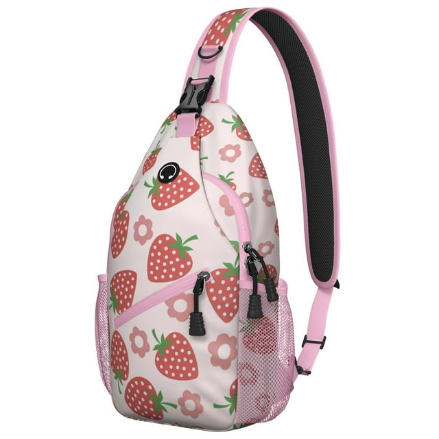 Sac à Dos Léger pour Amoureux des Fraises, pour Voyage et Usage Extérieur, Imprimé de Baies Rouges Fraîches avec Rangement Multi-Couches, Idéal pour les Jeunes et les Navetteurs Tendance
