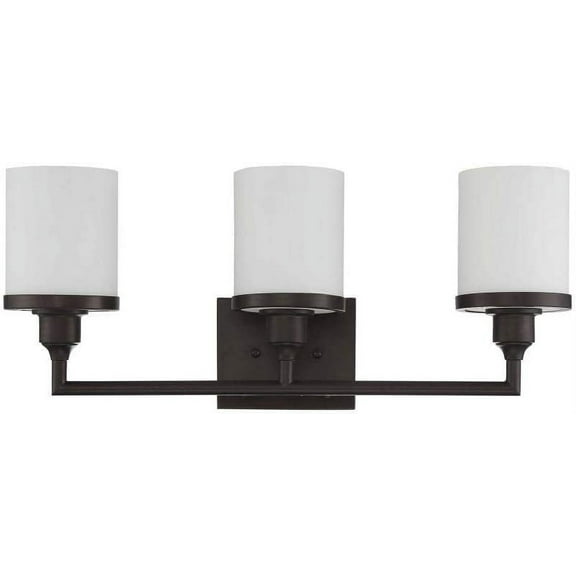 Sunset Lighting Three Light Payton Vanity Opal Glass Provincial Bronze F21013-64