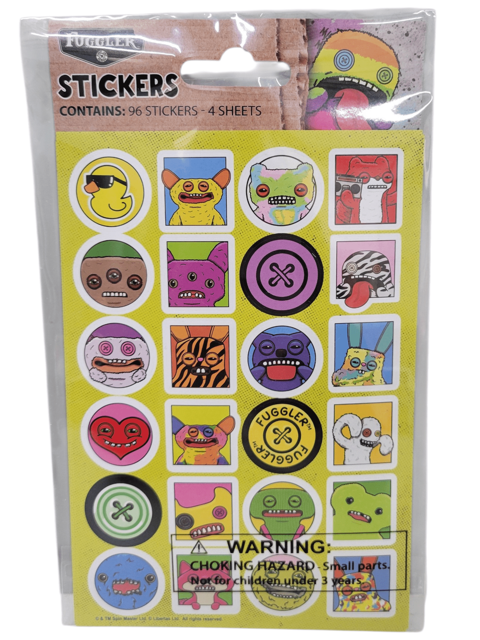Fuggler Fuzzy Red Pencil Case with 4 Sticker Packs