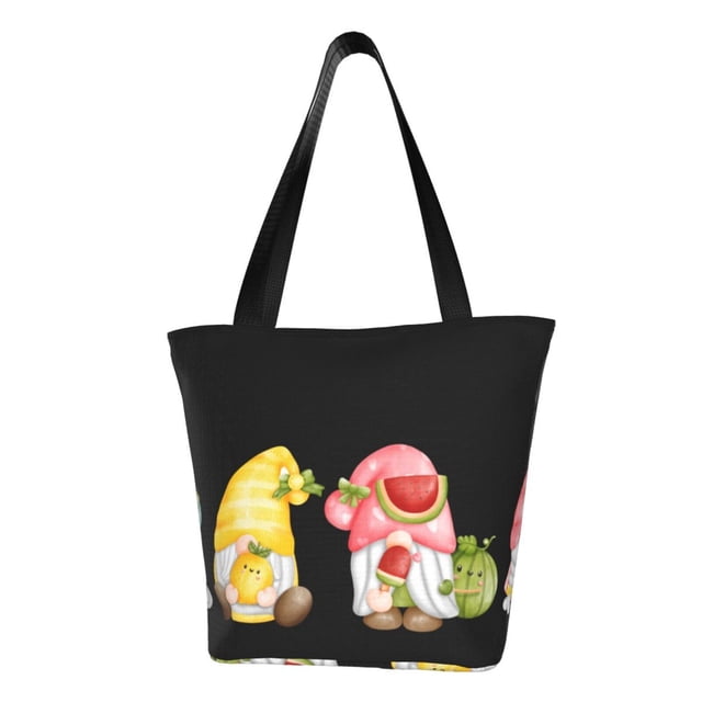 Balery Hello Summer Gnome Bolsa de Hombro con Diseño, Bolsa Grande y Duradera, Bolsa Versátil para Compras