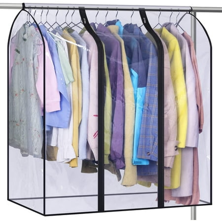 Hanging Garment Bags For Closet Storage, Enclosed Garment Rack