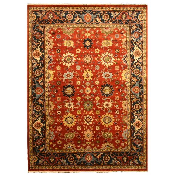 Hand-knotted Wool Rust Traditional Oriental Super Mahal Rug