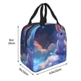 thumbnail image 2 of Yiaed Cloud Cute Rabbit Print Insulated Lunch Bag Reusable Cute Tote Lunch Box, Leakproof Cooler Lunch Bags for Work Office Travel School Picnic, 2 of 5