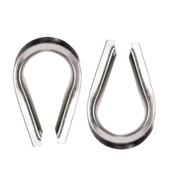 Sutemribor M12 304 Acero inoxidable 1/2 pulgada de diámetro Cable de cuerda Dedales Aparejo 2 piezas