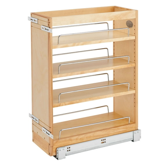 Rev-A-Shelf 448-BC19SC-8C 4-Shelf Cabinet Drawer Organizer, Natural Maple