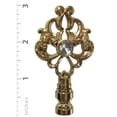 thumbnail image 4 of Royal Designs, Inc. Floral Filigree Design Crystal Accent Lamp Finial for Lamp Shade, F-5071PB-2, Polished Brass, Pack of 2, 4 of 5
