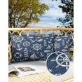 thumbnail image 3 of Nautical Compass Lignthouse Anchor Outdoor Pillow Covers Waterproof Throw Pillow Cover 20x12 Set of 2,Decorative Pillowcases Cushion Case for Patio Sofa Couch,Marine Fish Anchor on Navy Blue, 3 of 7