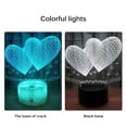 thumbnail image 2 of Cateissary 7 cambio de color 3D holograma amor corazón lámpara USB acrílico luz para el hogar Kits de decoración para fiestas blanco Cateissary HA025184-02, 2 of 5