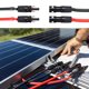 thumbnail image 5 of Uxcell 1 par de cable de conector plano para panel solar, 12AWG 1500V macho a hembra, cable de extensión solar para sistema fotovoltaico RV, negro y rojo 3.3 pies, 5 of 6