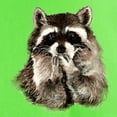thumbnail image 3 of CafePress - Cute Humorous Watercolor Raccoon Blowing A Kiss T - Light T-Shirt - CP, 3 of 4