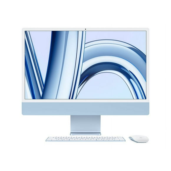 Apple - Allinone 24inch iMac with Retina 4.5K display M3 chip with 8core CPU and 10core GPU 8GB RAM 512GB SSD Blue Z19L