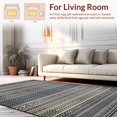 thumbnail image 2 of ODIKA 8'x10' Machine Washable Non-Slip Area Rug, Modernist Black and Motif High Traffic Rug, Black, 23603, 2 of 7