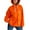 Orange, variant on Christmas! Ohufall Hoodies for Women, Sweatshirt for Women Versatile Solid Color Long Sleeved Round Neck Pocket Temperament Tops