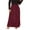 Wine, variant on HAiming Women's Corduroy Midi Long Skirt Casual Button Front High Waist A-Line Mid Length Skirts Trendy Spring