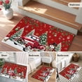 thumbnail image 5 of Entryway Rug 2'x3', Red Christmas Small Rug for Kitchen Bathroom Door Mat Indoor Entrance, Snowman Truck Xmas Tree Ball Snowflake Winter Non-Slip Area Rugs Floor Mats Carpet Front Door Rugs, 5 of 8