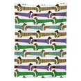thumbnail image 3 of Ambesonne Dog Lover Tablecloth Rectangular Table Cover, Dachshunds in Clothes, 52"x70", Multicolor, 3 of 4