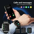 thumbnail image 4 of Blackview Smart Watch for Men with Bluetooth Calling, 900mAh Long Battery Life, 2.01" HD Display, Flashlight, Compass, 100+ Sports Modes, Fitness Tracker for Android iPhone, 4 of 6