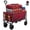 Red, variant on TopComfy Collapsible Utility Cart with Rolling Wheels, Heavy Duty 330LB Mobile Handcart with Adjustable Grip Handles for Daily Errands and Camping, Gray