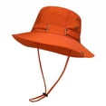 thumbnail image 2 of Bxsruta Unisex Solid Color Outdoor Sun Hat with Adjustable Rope for Hiking Camping, 2 of 8