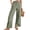 Dark Green -CQ17, variant on Nestiefly Linen Pants for Women Cotton Casual Summer Wide Leg Drawstring Elastic Trousers Side Split Beach Vacation Clothes Khaki 2XL