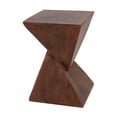 thumbnail image 3 of Christopher Knight Home Outdoor MGO Hourglass Side Table, 18" Tall Wood Grain Accent Table, Dark Brown, 3 of 9