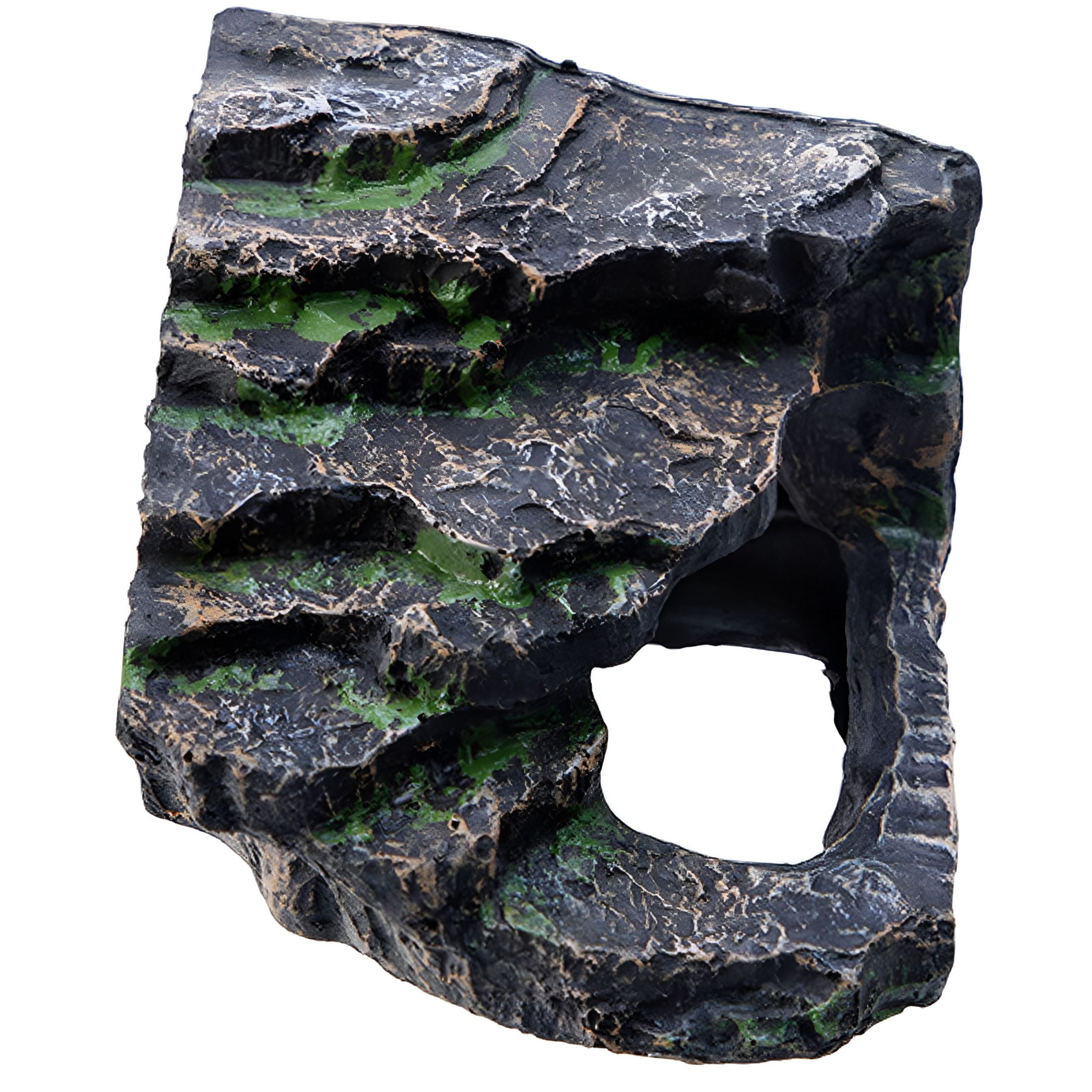 TUWAFE Bearded Dragon Tank Accessories Turtles Basking Reptile Cave Decorative Resin Reptile Rock Hideout for Frog Gecko