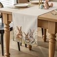 thumbnail image 2 of Easter Table Runner 72 Inches Long for Kitchen Dining, Spring Country Pastoral Rabbit Floral Herbs Dresser Scarf Farmhouse, Dining Table Decorations for Wedding/Parties, 16 x 72 In, 2 of 8