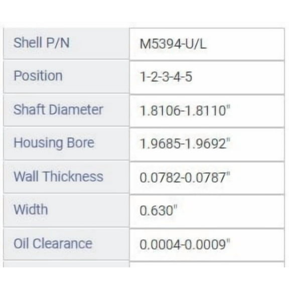 MAIN BRNG TOY 1.5L DOHC 1