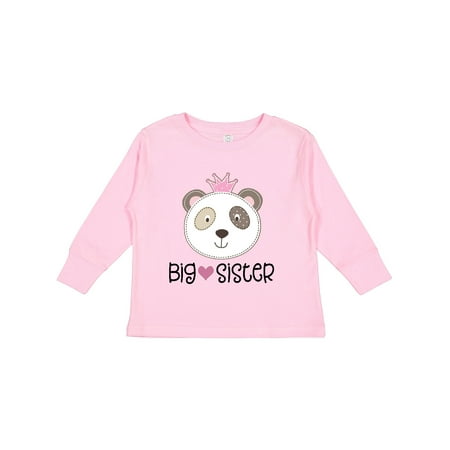 

Inktastic Big Sister Panda Gift Toddler Toddler Girl Long Sleeve T-Shirt