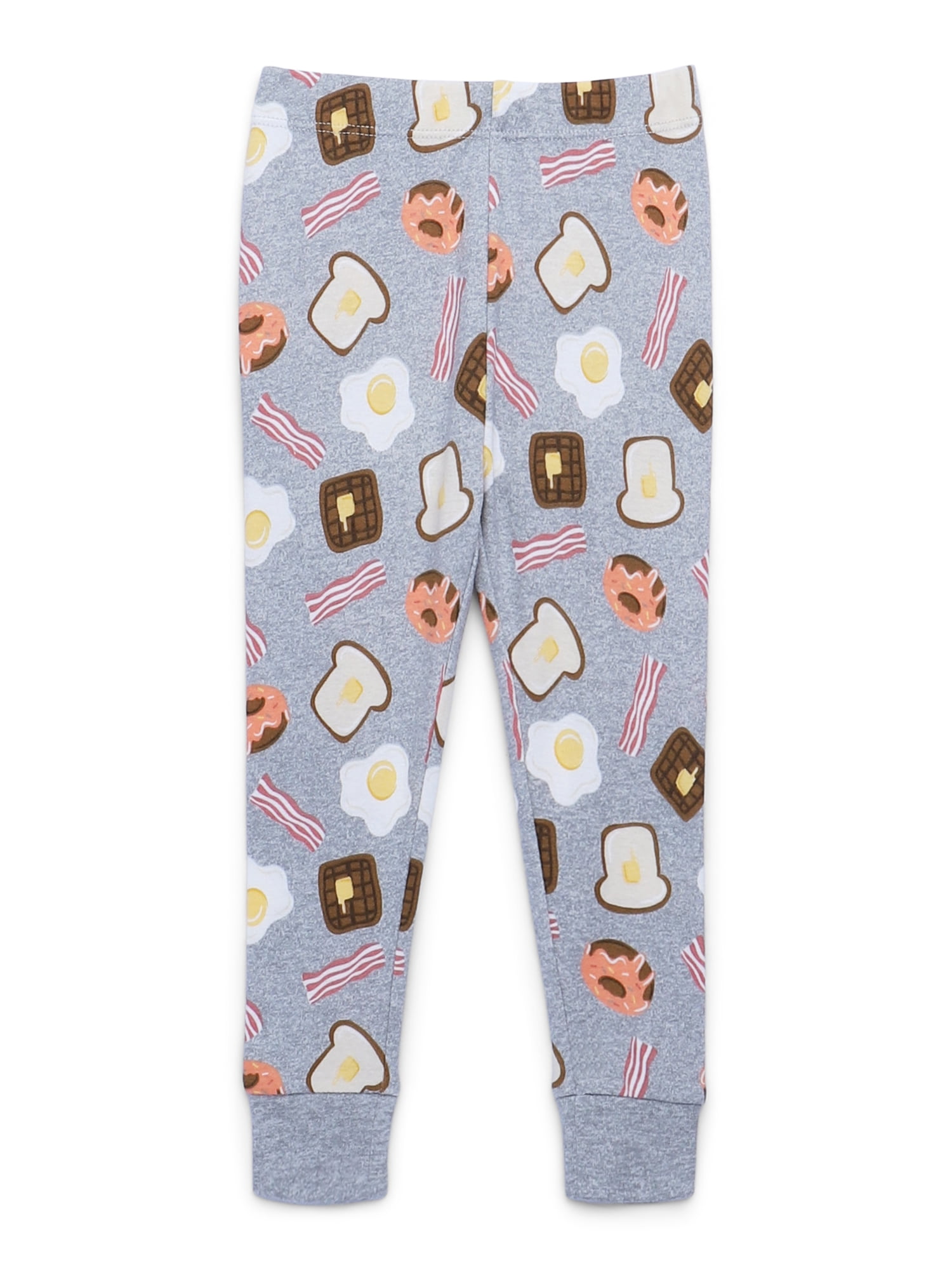 Wonder Nation Toddler Short and Long Sleeve Cotton Pajama Set, 3-Piece, Sizes 12M-5T