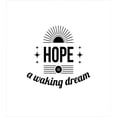 thumbnail image 3 of Hope Twin Size Duvet Cover Set, Monochrome Hope is a Waking Dream Aphorism with Sun and Star Motifs Illustration, Decorative 2 Piece Bedding Set with 1 Pillow Sham, Black and White, by Ambesonne, 3 of 3