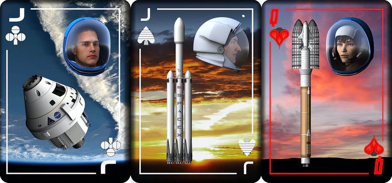 Cosmic Exploration Blue Playing Cards (Space-X) by Jon Ramer & Nick Stevens