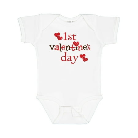 

Inktastic 1st Valentine Day Cute Boys or Girls Baby Bodysuit