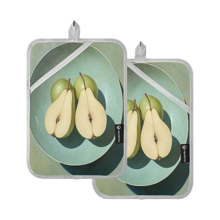 BZSMCE Pot Holder Oven Mitts Cooking baking Pear Painting Creative Pattern