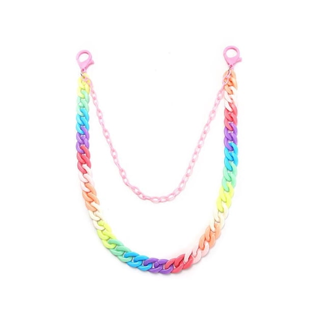 Guardurnaity Cadenas de pantalones Color caramelo Cadena de mezclilla de moda Dulce característica Todo-fósforo Diseño especial Pantalones Ropa, zapatos y accesorios Miscelánea