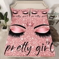 thumbnail image 2 of Homewish Pretty Girl Twin Sheet Set (3-Piece) Chic Glitter Rose Pink Decor For Kids, 2 of 7