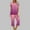 Pink women's 2 piece outfit a1, variant on Women's 2 Piece Crop Top Capri Set Casual Summer Lounge Outfits Round Neck Short Sleeve Tshirt Matching Pants Comfy Travel Airport Clothes, Blue S